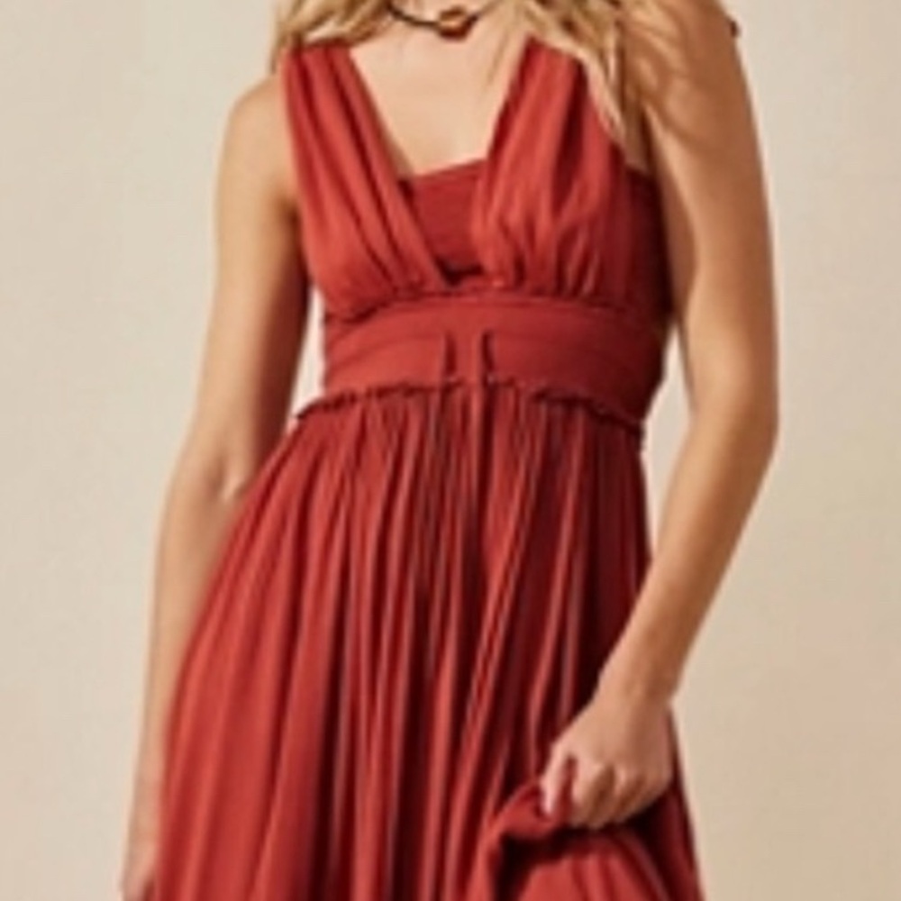 Free People Santa Maria Dress in Terra cotta, worn twice, perfect condition